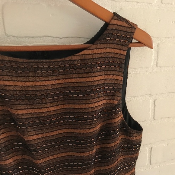 Vintage Joseph Ribkoff Maxi dress Gown Formal Black/Bronze Metallic 8 - Picture 7 of 15